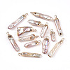 Electroplated Natural Keshi Pearl Pendants PEAR-S012-83-1
