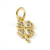 Brass Micro Pave Cubic Zirconia Charms ZIRC-F132-35G-1