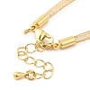 Brass Mesh Chain Link Bracelet Making DIY-B066-01G-4