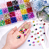600Pcs 24 Colors Transparent Crackle Glass Beads CCG-PH0001-12-3