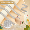 Polyester Braided Metallic Lace Trim SRIB-WH0011-180C-02-4