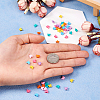 56Pcs 7 Colors Spray Painted Alloy Beads FIND-TA0002-99-5