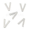 Tarnish Resistant 304 Stainless Steel Letter Charms LS-STAS-O072-V-2