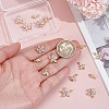 16Pcs 4 Styles Brass Pave Clear Cubic Zirconia Connector Charms KK-HY0004-39-4