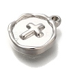Anti-Tarnish 304 Stainless Steel Pendants STAS-P371-021P-02-2