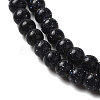 Synthetic Blue Goldstone Beads Strands G-B090-A07-01-4