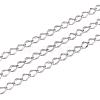 304 Stainless Steel Curb Chains CHS-L001-56-0.3mm-1