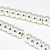 Electroplate Non-magnetic Synthetic Hematite Beads Strands G-Q465-38S-3