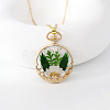 Alloy & Resin Dried Flower Pendant Necklaces WG445DE-05-1