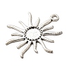 Tibetan Style Alloy Sun Pendant Cabochon Settings X-TIBEP-Q043-079-RS-2