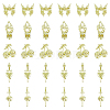 40Pcs 5 Style Alloy Pendants FIND-DC0003-17-1