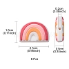 6Pcs Food Grade Eco-Friendly Silicone Focal Beads SIL-YW0001-04D-4
