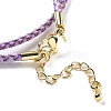 Polyester Cord Braided Necklace Makings MAK-L043-03G-22-3