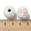 Printed Wood European Beads WOOD-G022-20G-3