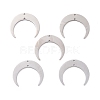 201 Stainless Steel 2-Loop Link Charms X-STAS-N090-LA039-P-3