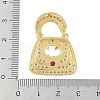 Brass Micro Pave Clear Cubic Zirconia Pendant Cabochon Settings KK-U026-06G-3