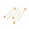 Brass Flower Head Pins X-KK-A178-09G-1