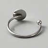 10Pcs 304 Stainless Steel Open Cuff Rings Findings DIY-WH0410-55P-3