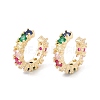 Colorful Cubic Zirconia Cuff Earrings KK-E005-25G-1