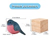 Wooden Pink Robin and Block Ornaments JX683A-2