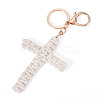 Cotton Cord Cross Keychains AJEW-TAC0031-03C-2
