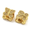 Rack Plating Brass Micro Pave Cubic Zirconia Beads KK-I718-42G-2