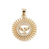 Brass Micro Pave Cubic Zirconia Pendants KK-E111-18G-1