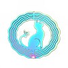 201 Stainless Steel 3D Rotating Hanging Wind Spinner STAS-T064-98-1