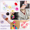 128Pcs 32 Colors Imitation Rabbit Hair European Beads FIND-PH0027-66-5