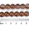 Frosted Transparent Glass Bead Strands GLAA-P065-10mm-13-3