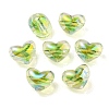 Two Tone UV Plating Transparent Acrylic European Beads OACR-F004-06I-1