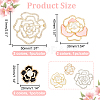 ARRICRAFT 6Pcs 6 Style Flower Safety Pin Brooch for Women JEWB-AR0001-07-2