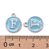 Platinum Plated Alloy Enamel Charms ENAM-S118-04F-P-3