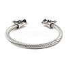 Viking 304 Stainless Steel Open Cuff Bangles for Men BJEW-U001-06B-AS-6