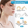 20Pcs 2 Color Brass Stud Earring Findings KK-BBC0004-35-2