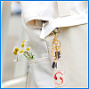 Trumpet Shape Transparent Blank Acrylic Keychain KEYC-AB00057-6