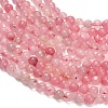 Natural Rose Quartz Dyed Beads Strands G-B046-07-8mm-01-3