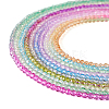  10 Strands 10 Colors Transparent Gradient Color Glass Beads Strands GLAA-TA0001-55-3