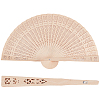 Wood Folding Fans AJEW-WH20001-83B-1