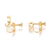 Brass Screw On Clip-on Earring Findings KK-I676-01G-1