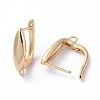 Brass Hoop Earring Findings with Latch Back Closure KK-L180-114G-2