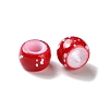 Spray Painted ABS Plastic European Beads KY-G033-01A-04-2