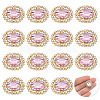 15Pcs 1-Hole Zinc Alloy Shank Buttons BUTT-MA0001-13B-1