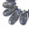 Synthetic Gold Line Imperial Jasper Beads Strands G-S324-001A-2