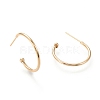 Brass Half Hoop Earrings EJEW-F255-02G-2
