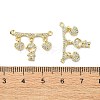 Rack Plating Brass Micro Pave Clear Cubic Zirconia Pendants KK-R157-12B-G-3