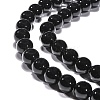 Synthetic Black Stone Beads Strands X-G-G088-10mm-2