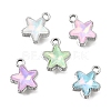 UV Plating Alloy and Glass Pendants GL-CBA6CEF-02P-1
