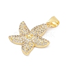 Brass Micro Pave Cubic Zirconia Pendants KK-D317-074G-2