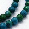 Synthetic Chrysocolla Beads Strands G-I199-34-6mm-3